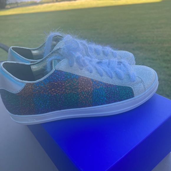 P448 Sneaker new NEWin BOX 37 plaid metallic - Picture 14 of 16